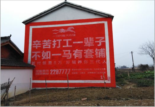 荔波一马光彩墙体广告