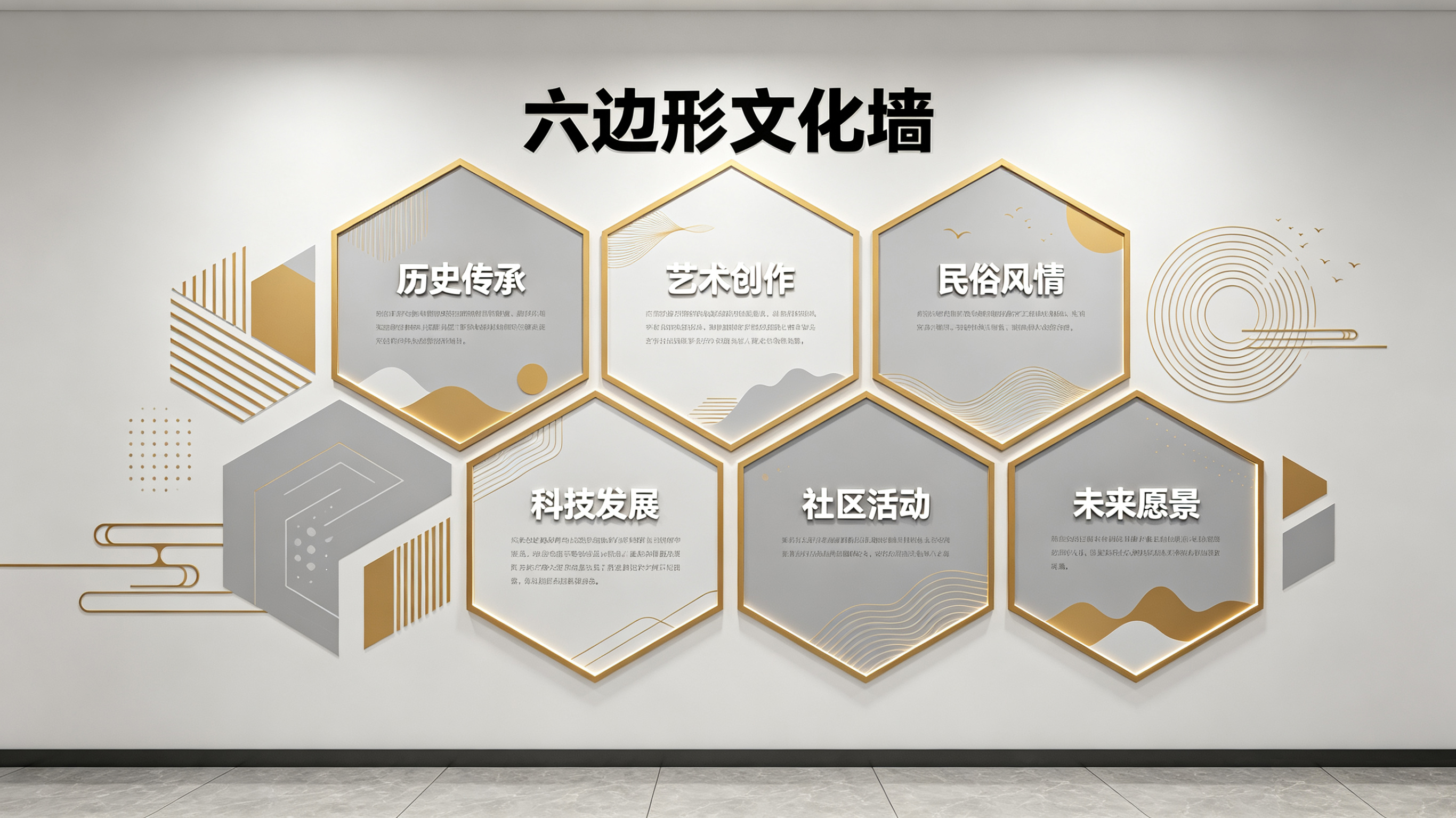 荔波企业文化墙 | 六边形信息美学